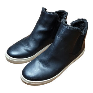 Arizona AZ Tennis High Top Platform Sneakers Womens 8 Black Sherpa Lined Casual